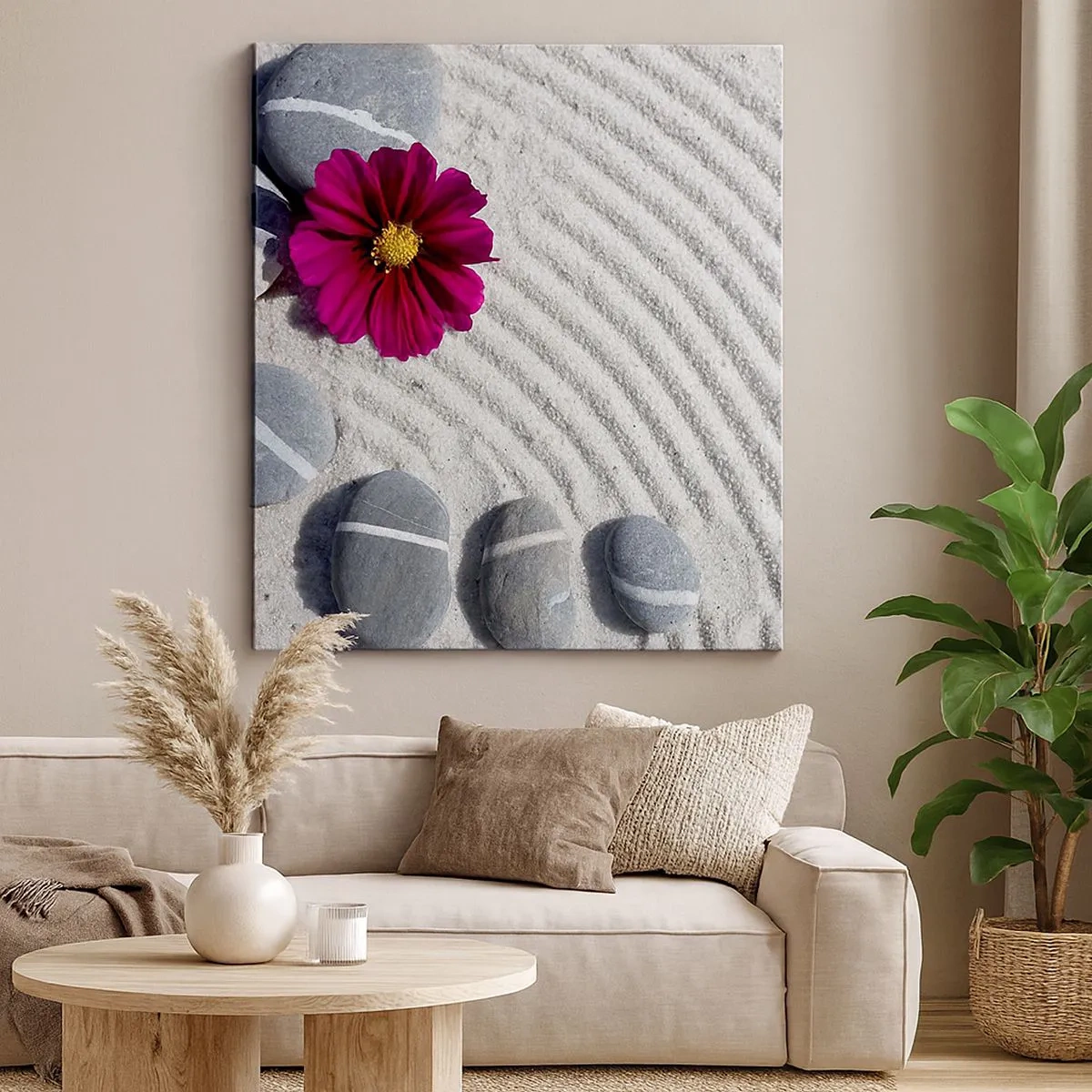 Canvastavla - Bild på duk - Den magiska naturkretsens energi och lugn - 30x30 cm