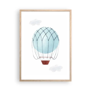 Affisch i ram av ljusek - Hel i molnen - 50x70 cm