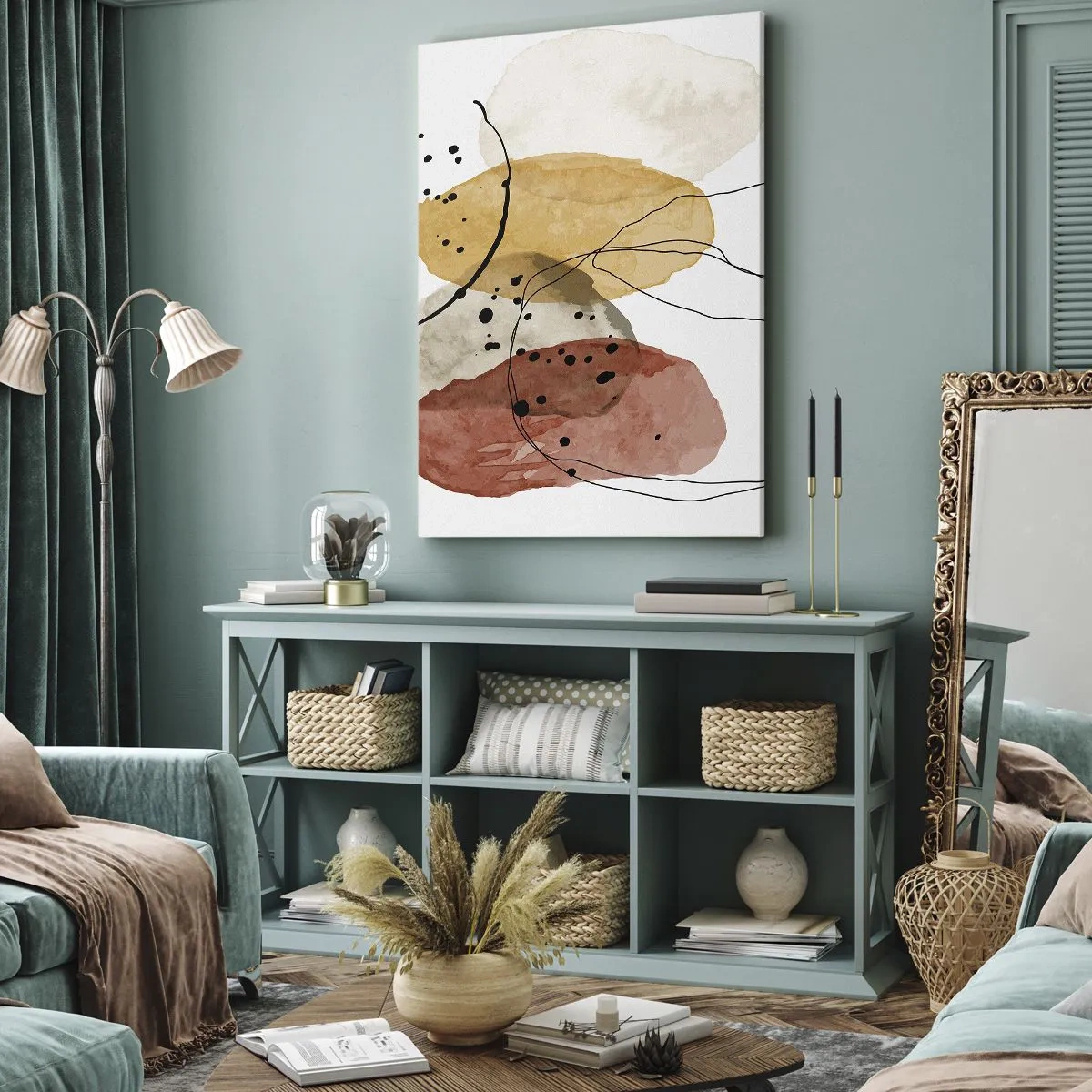 Canvastavla - Bild på duk - Lätta och transparenta som luften - 65x120 cm