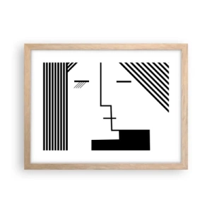 Affisch i ram av ljusek - Bara en kyss - 40x30 cm