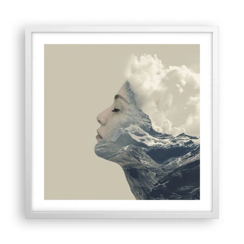 Affisch i vit ram - Elementens skönhet - 50x50 cm