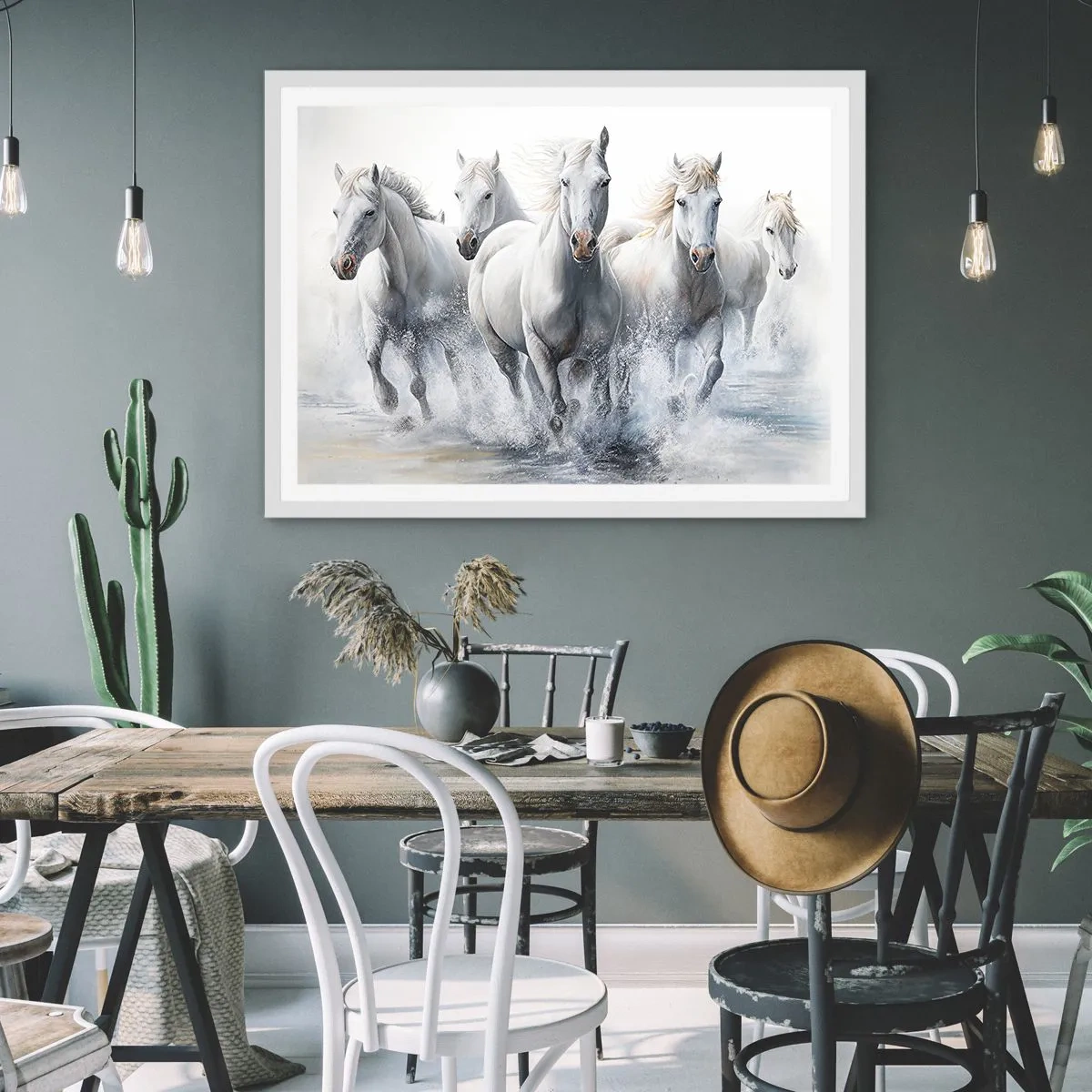 Affisch i vit ram - Vit magi - 91x61 cm