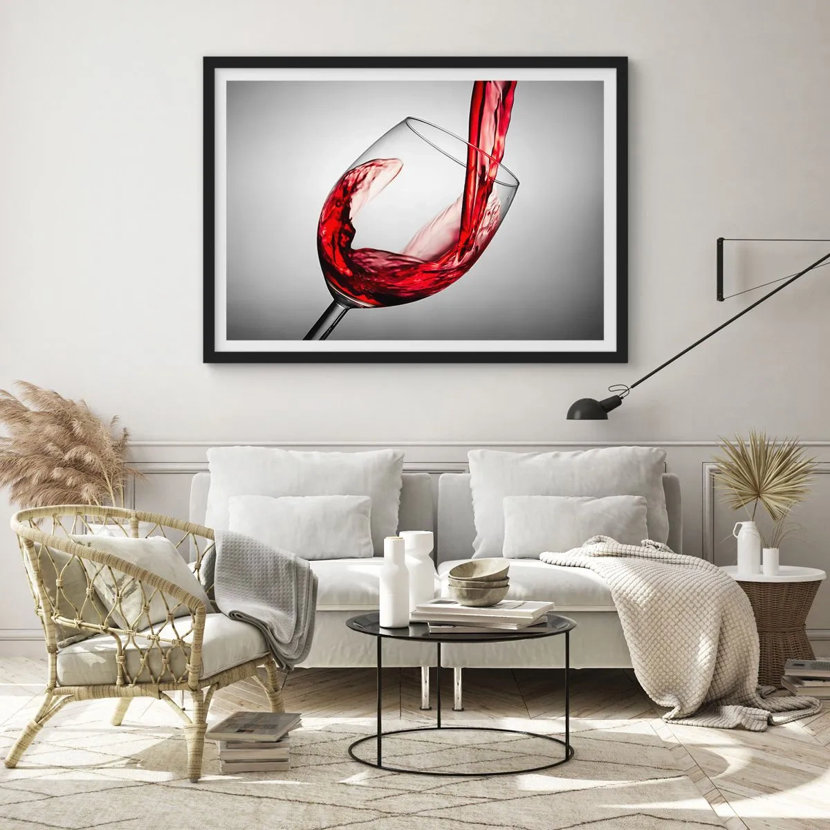 Affisch i svart ram - Färg - rörelse - ljud - 70x50 cm
