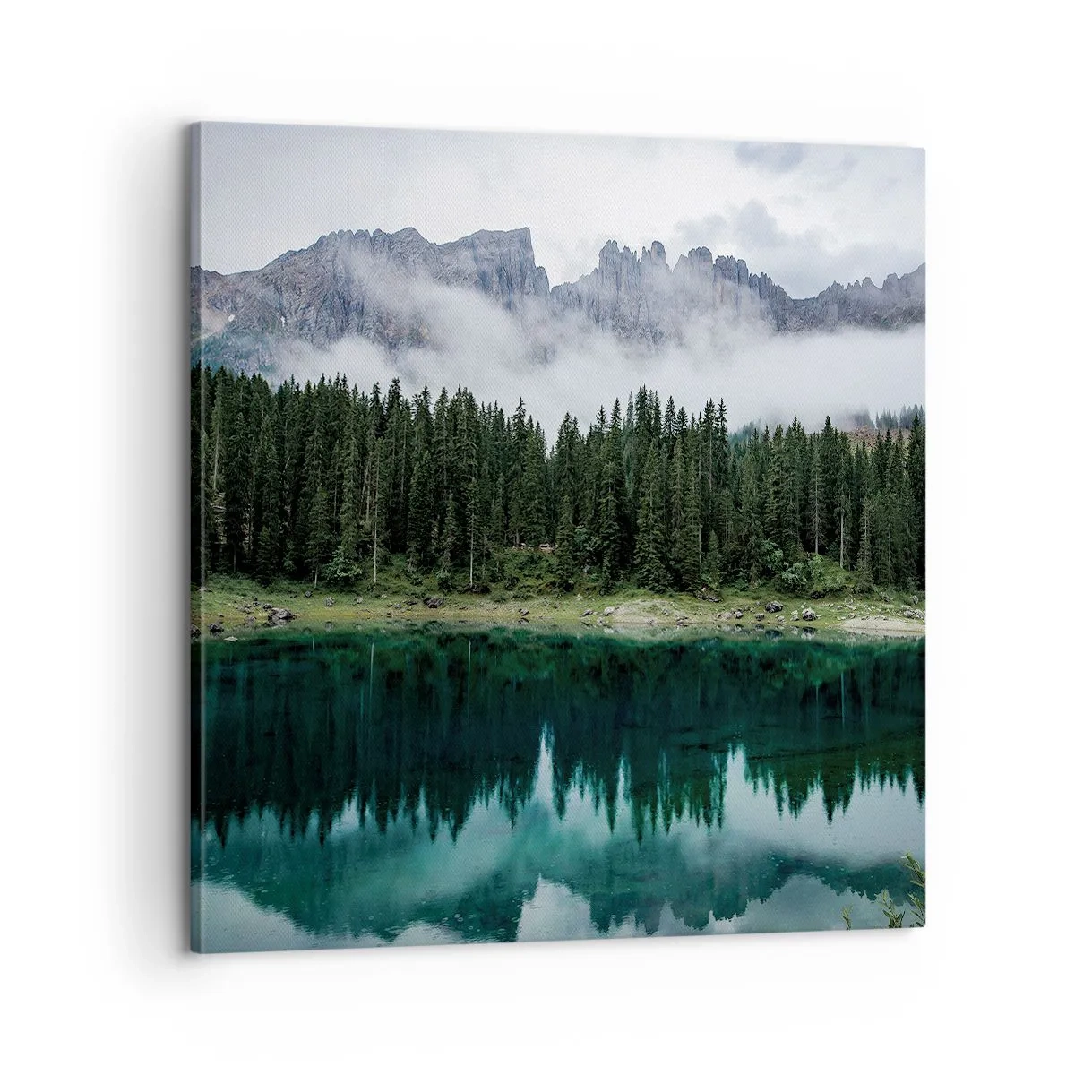 Canvastavla - Bild på duk - Tyst, tyst, väck inte sovande vatten... - 60x60 cm