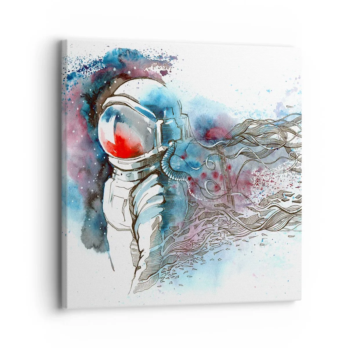 Canvastavla - Bild på duk - Ensam med rymden - 30x30 cm