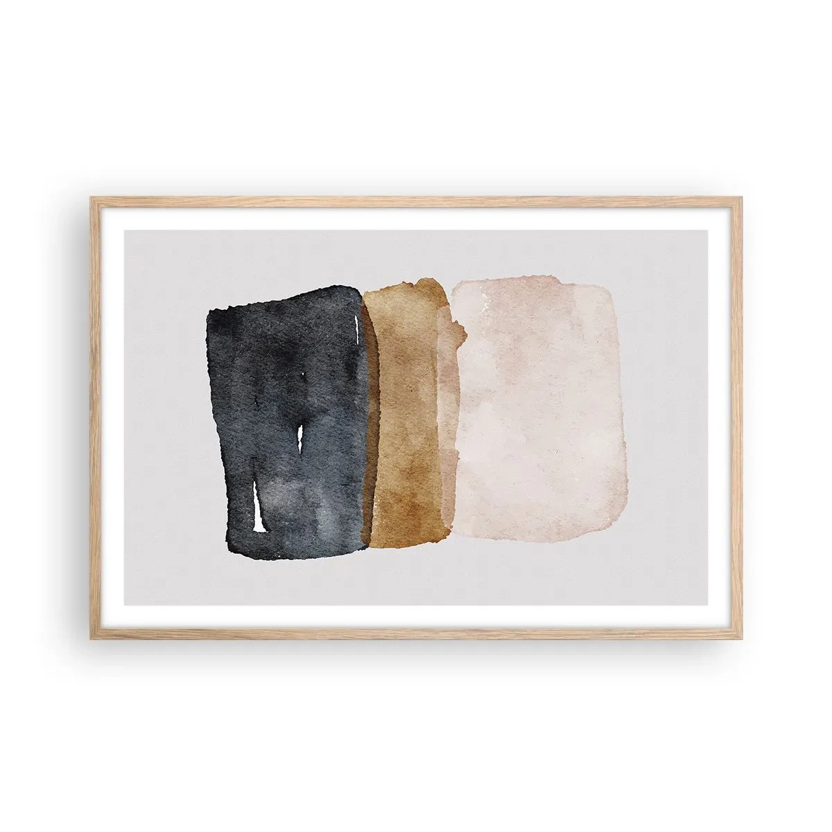 Affisch i ram av ljusek - Komposition av jordens färger - 91x61 cm