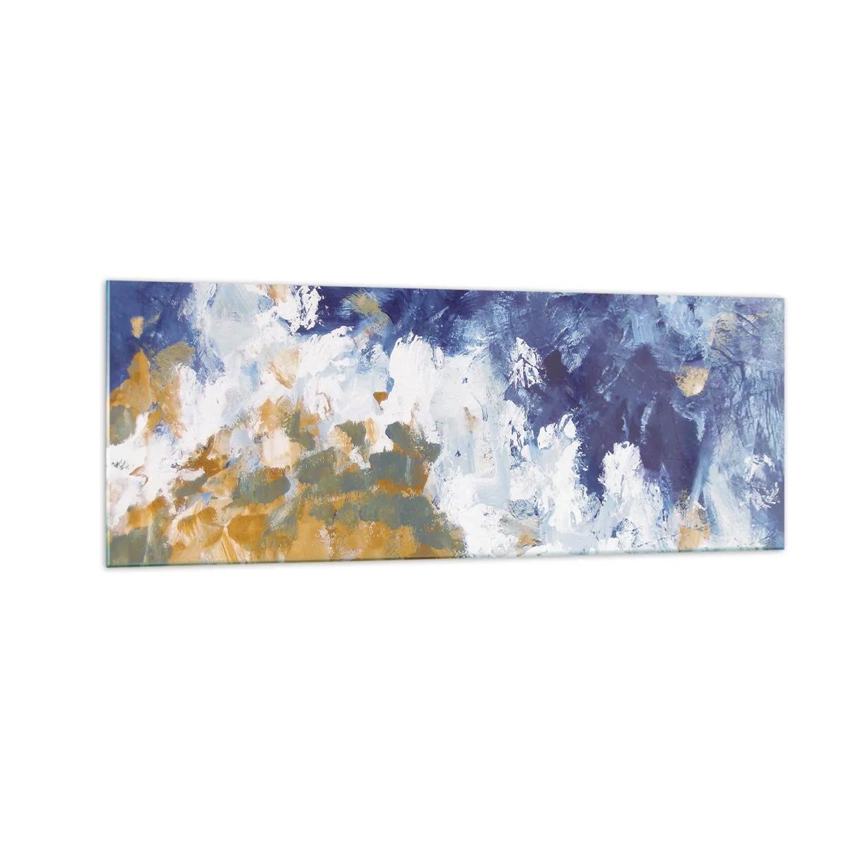 Glastavla - Bild på glas - Elementens dans - 140x50 cm