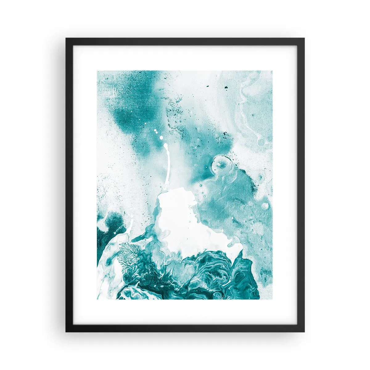 Affisch i svart ram - Blåa laguner - 40x50 cm