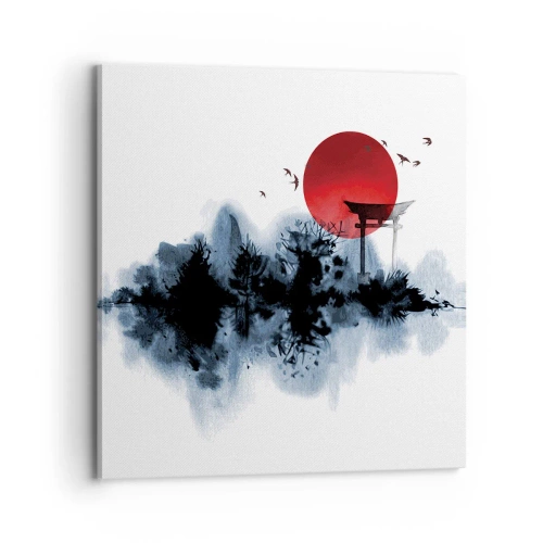 Canvastavla - Bild på duk - Japansk utsikt - 70x70 cm
