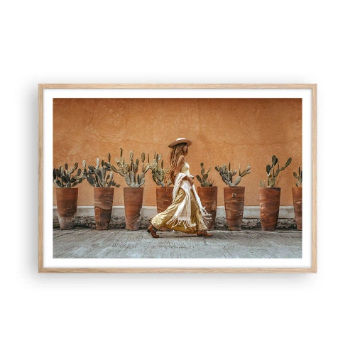 Affisch i ram av ljusek - I hippiestil - 91x61 cm