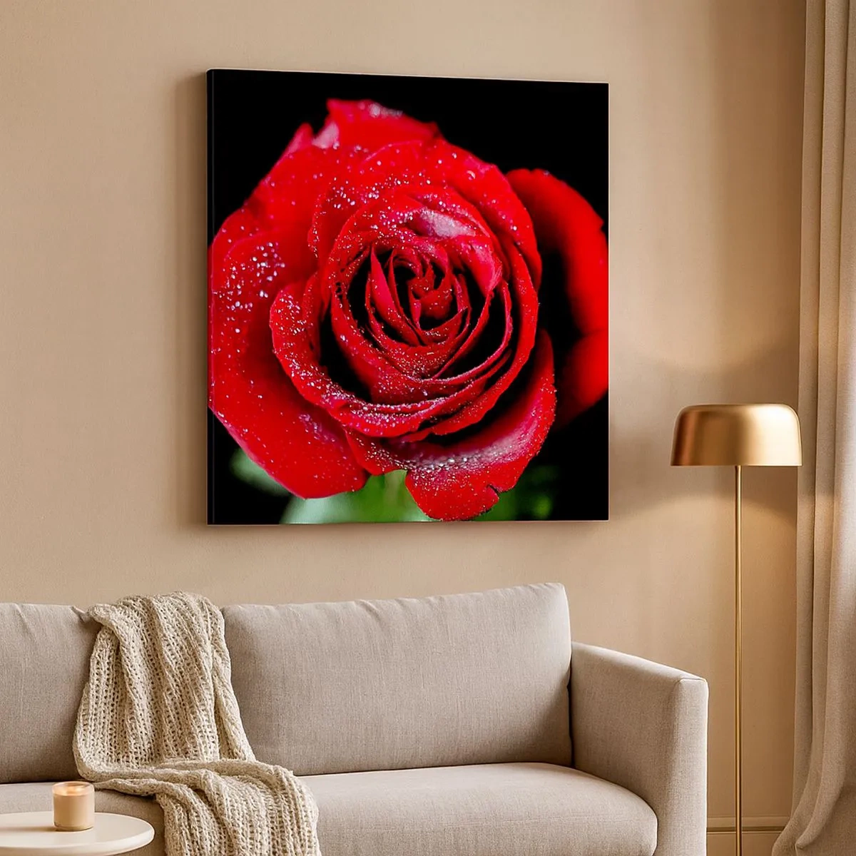 Canvastavla - Bild på duk - Det är just kärlek - 30x30 cm