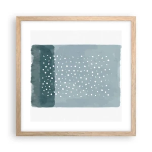 Affisch i ram av ljusek - Uppstådda ur det blåa - 40x40 cm