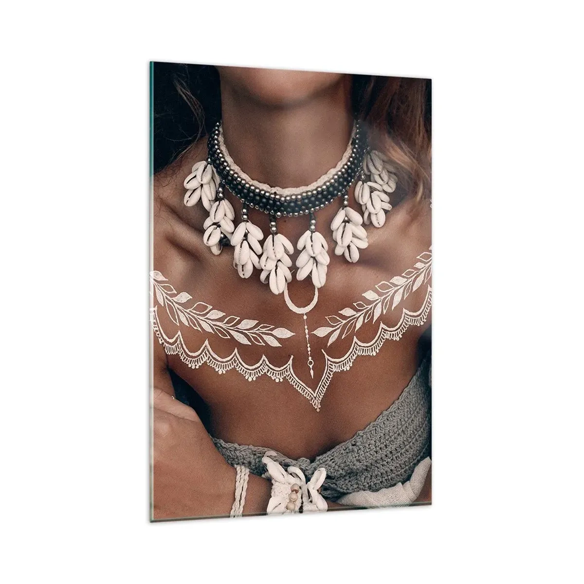 Glastavla - Bild på glas - Kvinnlighetens talismaner, ritualer - 80x120 cm