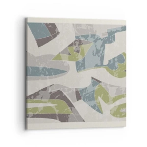 Canvastavla - Bild på duk - Komposition bakom glas - 70x70 cm