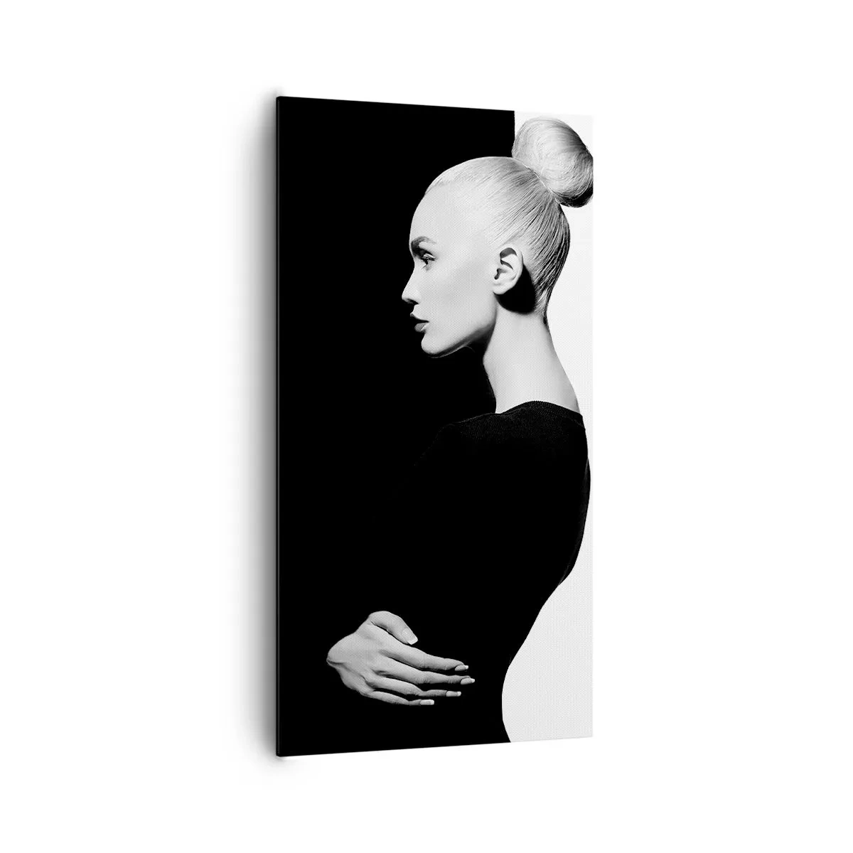 Canvastavla - Bild på duk - Helt enkelt en kvinna - 65x120 cm