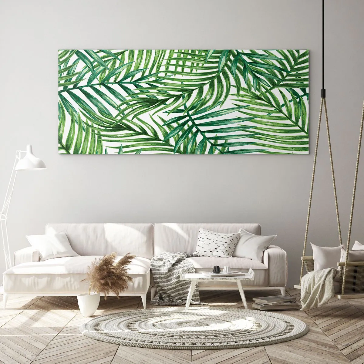 Glastavla - Bild på glas - Under gröna baldakinen - 100x40 cm