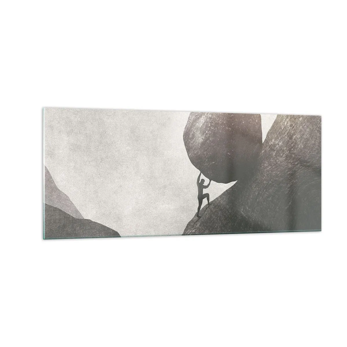 Glastavla - Bild på glas - Jag tror i strid mot hoppet - 100x40 cm