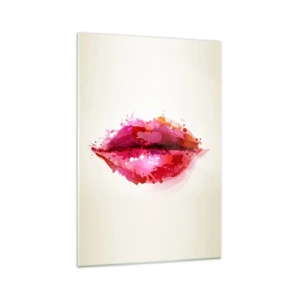 Glastavla - Bild på glas - Rödare nyans än rött - 70x100 cm