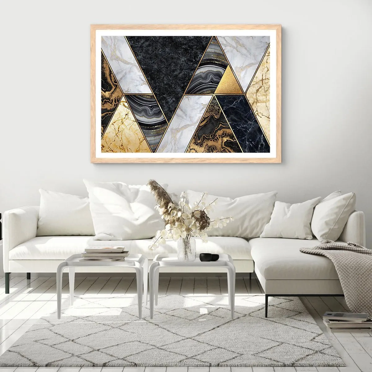 Affisch i ram av ljusek - Sten vid sten - 40x30 cm