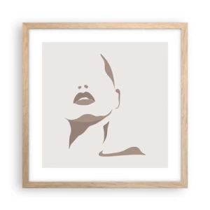 Affisch i ram av ljusek - Skapad av ljus och skugga - 40x40 cm