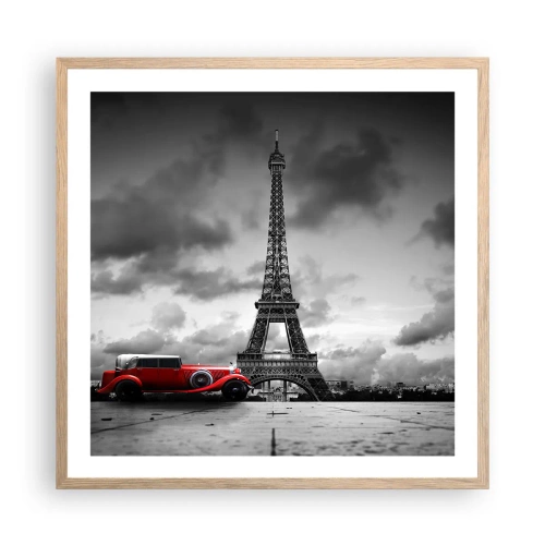 Affisch i ram av ljusek - Inte så länge sedan i Paris - 60x60 cm