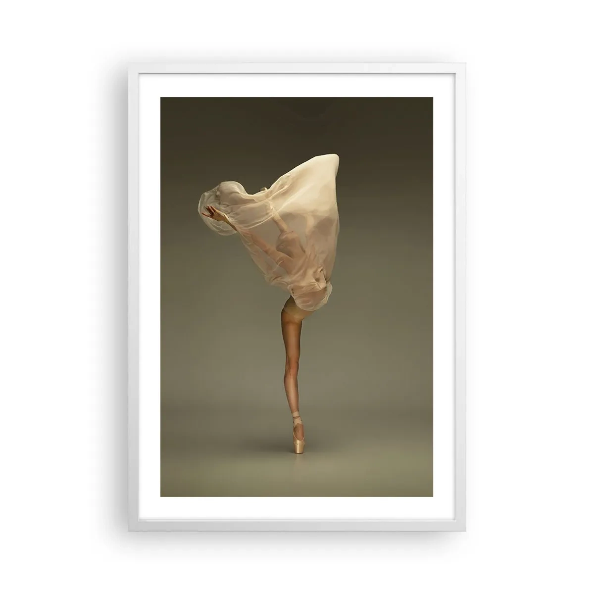 Affisch i vit ram - Den lyfter snart - 50x70 cm