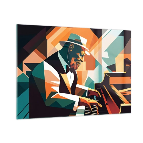 Glastavla - Bild på glas - Allt som är jazz - 100x70 cm