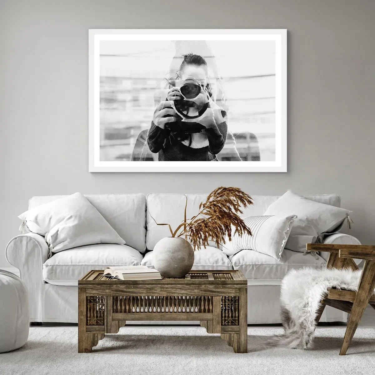 Affisch i vit ram - Skapare och material - 70x50 cm