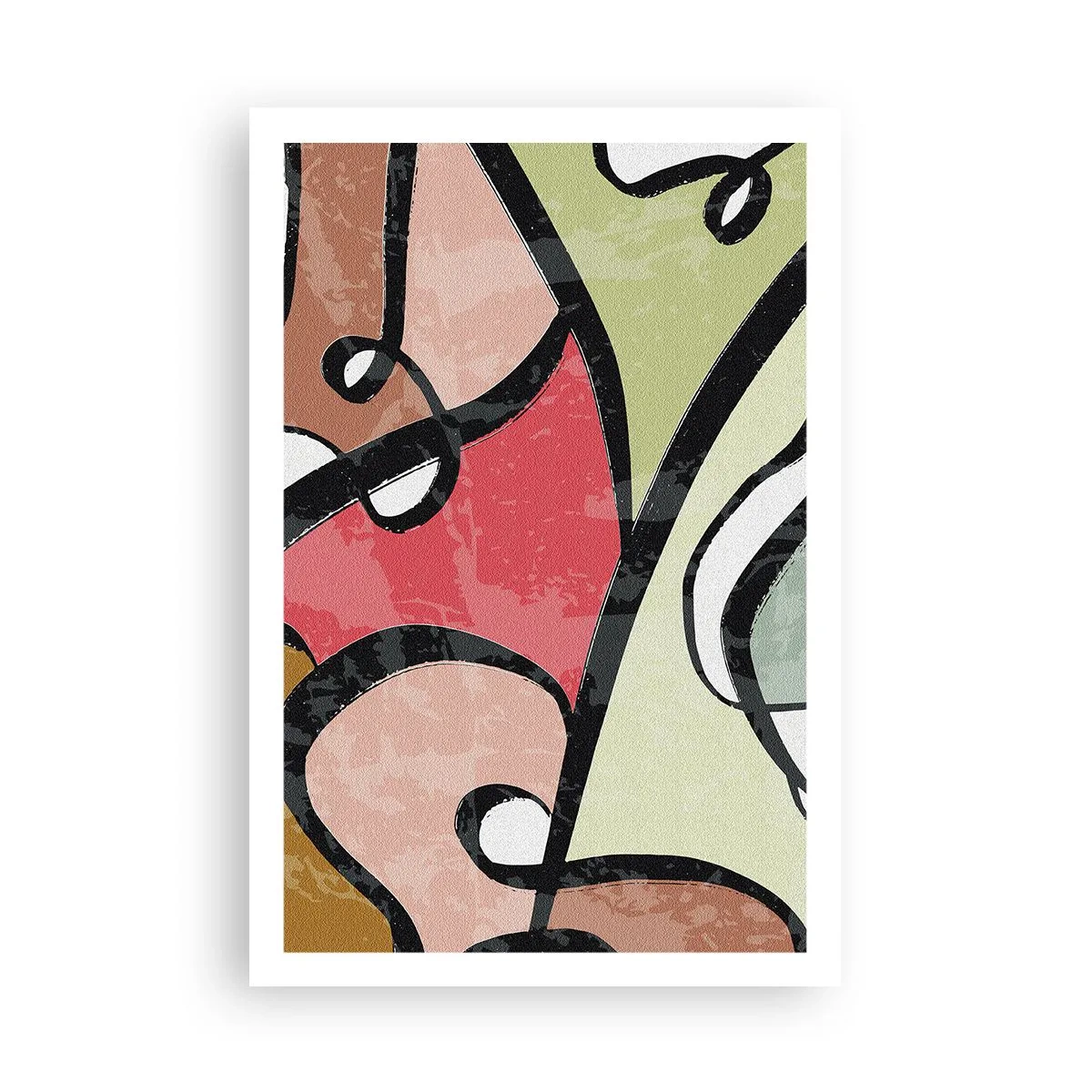 Affisch - Pirouetter bland färger - 61x91 cm