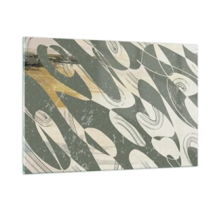 Glastavla - Bild på glas - Rytmisk abstraktion - 120x80 cm