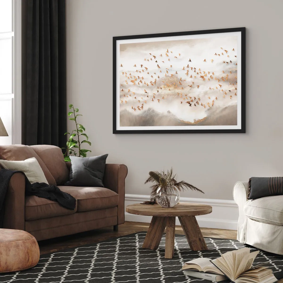 Affisch i svart ram - Det är dags... - 91x61 cm