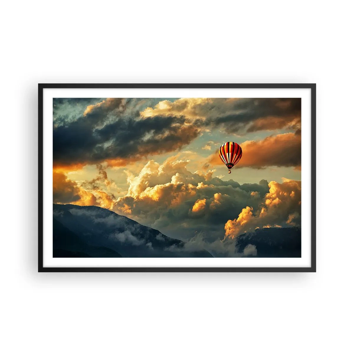 Affisch i svart ram - Jag flyger för jag vill - 91x61 cm