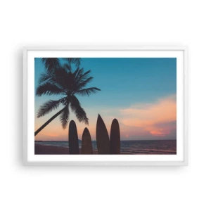 Affisch i vit ram - Imorgon blir det också kul - 70x50 cm