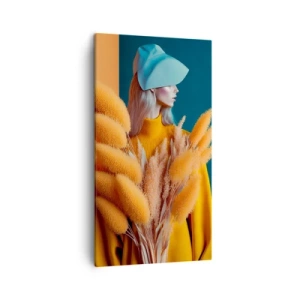 Canvastavla - Bild på duk - Fluffigt porträtt - 45x80 cm