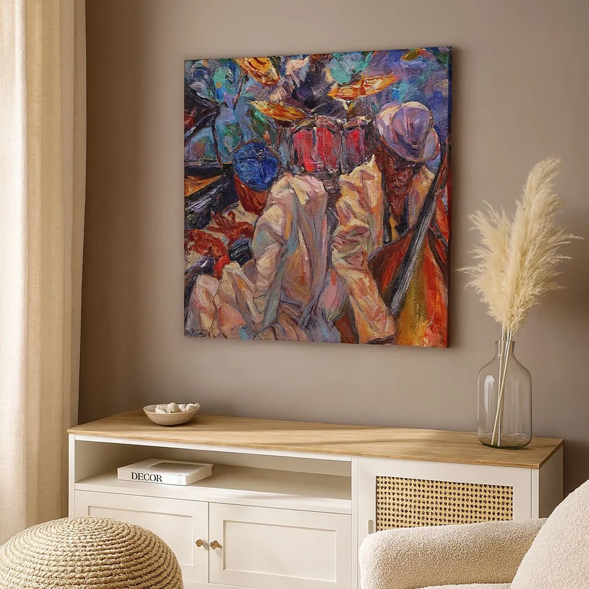 Canvastavla - Bild på duk - I en rytm - 30x30 cm