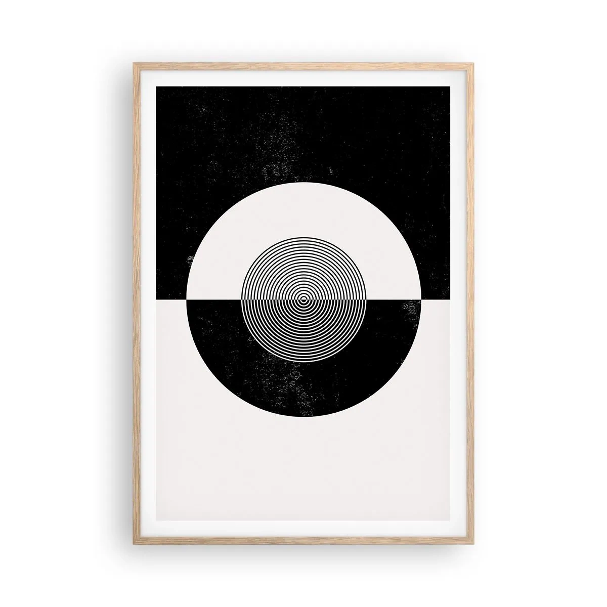 Affisch i ram av ljusek - Harmoni i svart och vitt - 70x100 cm