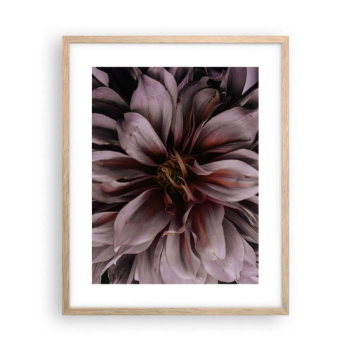 Affisch i ram av ljusek - Blommigt hjärta - 40x50 cm