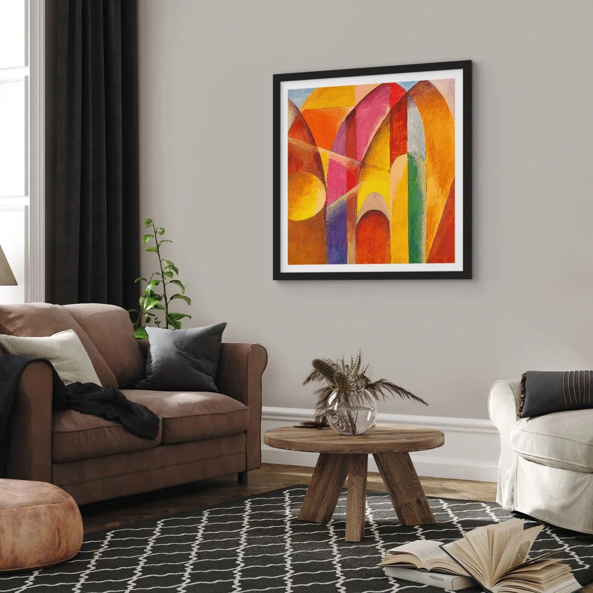 Affisch i svart ram - Solens domkyrka - 60x60 cm