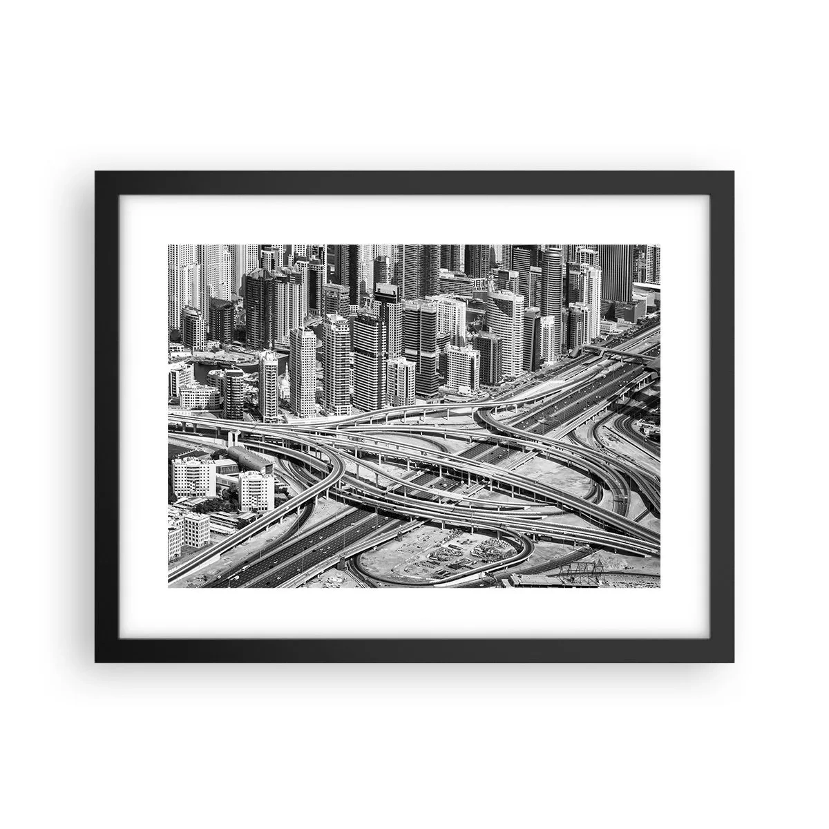 Affisch i svart ram - Dubai - en omöjlig stad - 40x30 cm
