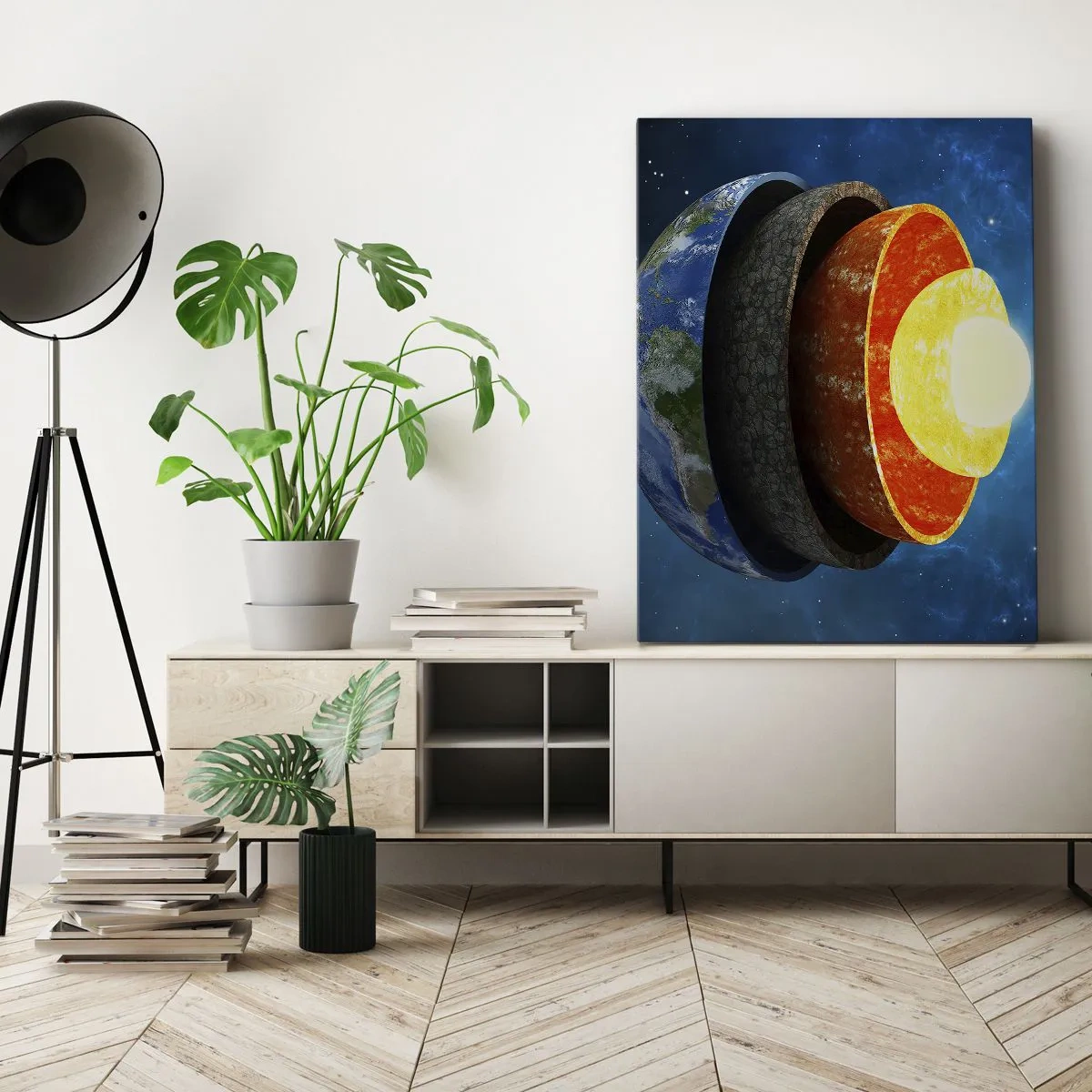 Canvastavla - Bild på duk - Resa till jordens inre - 50x70 cm