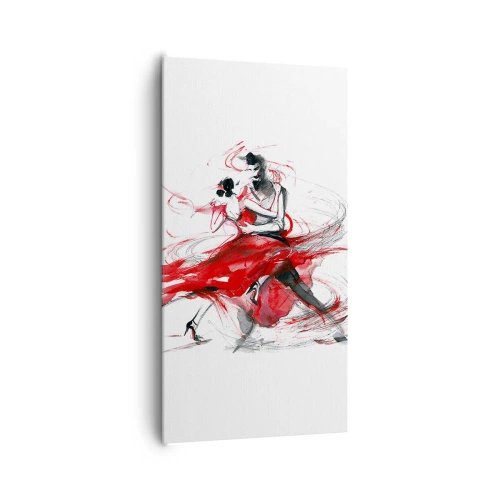 Canvastavla - Bild på duk - Tango - passionens rytm - 65x120 cm
