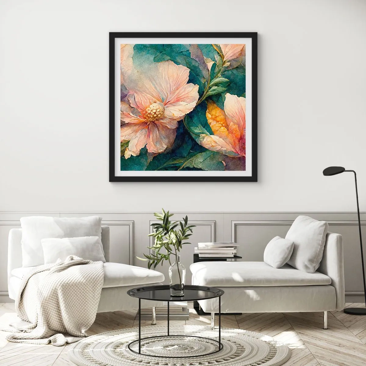 Affisch i svart ram - Bara subtilitet - 40x40 cm