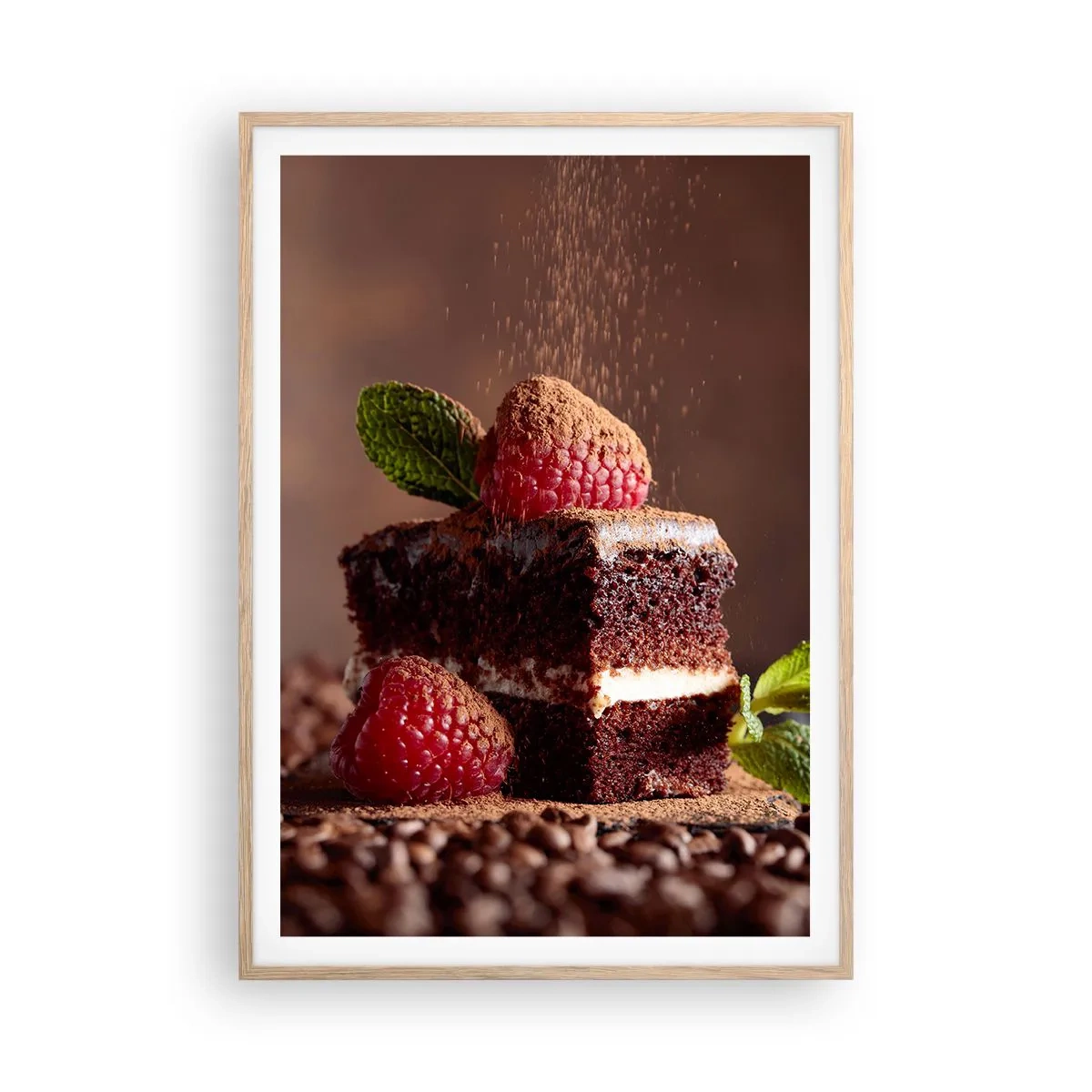 Affisch i ram av ljusek - Livet är ljuvt - 70x100 cm