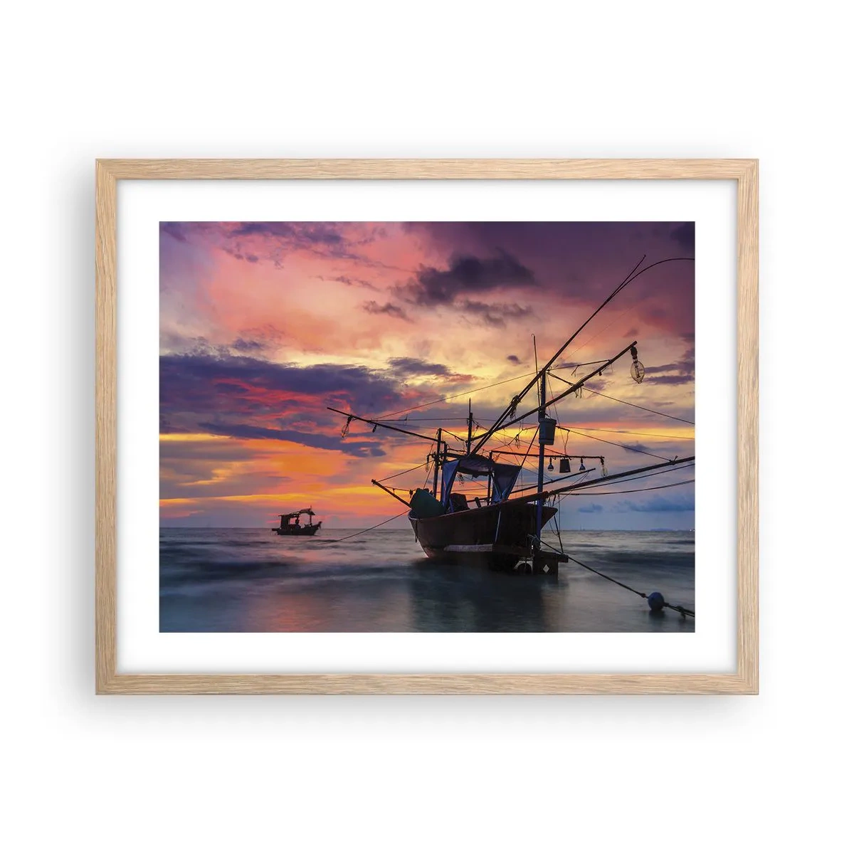 Affisch i ram av ljusek - Exotisk kväll - 50x40 cm