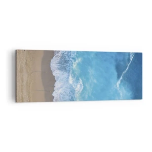 Canvastavla - Bild på duk - Blå styrka - 140x50 cm