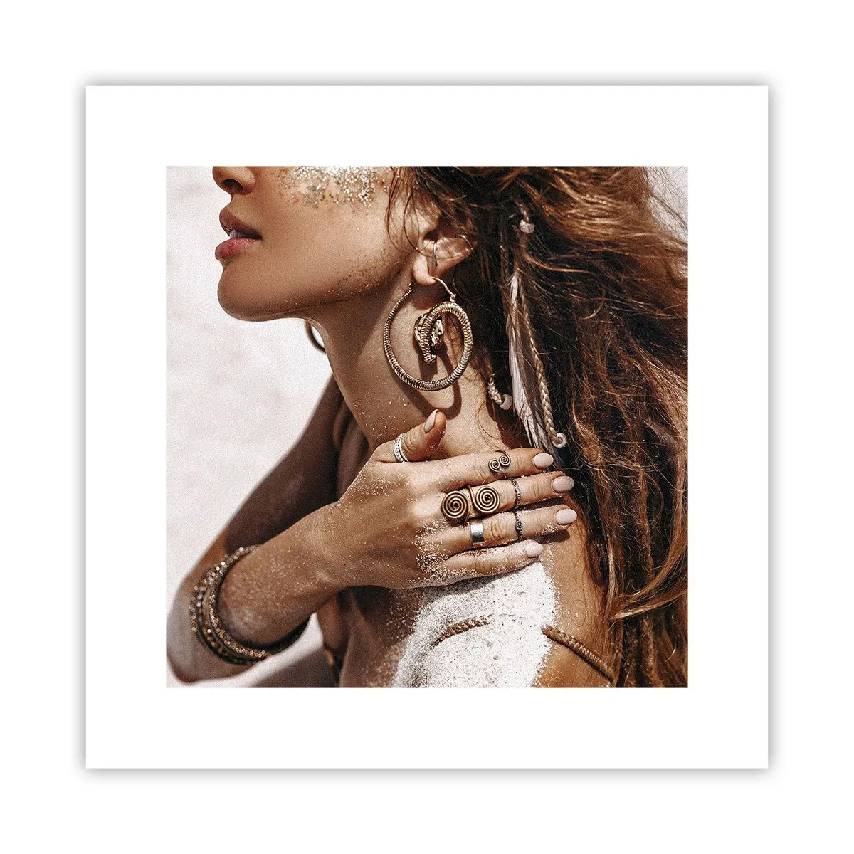 Affisch - Vilda strandens drottning - 30x30 cm