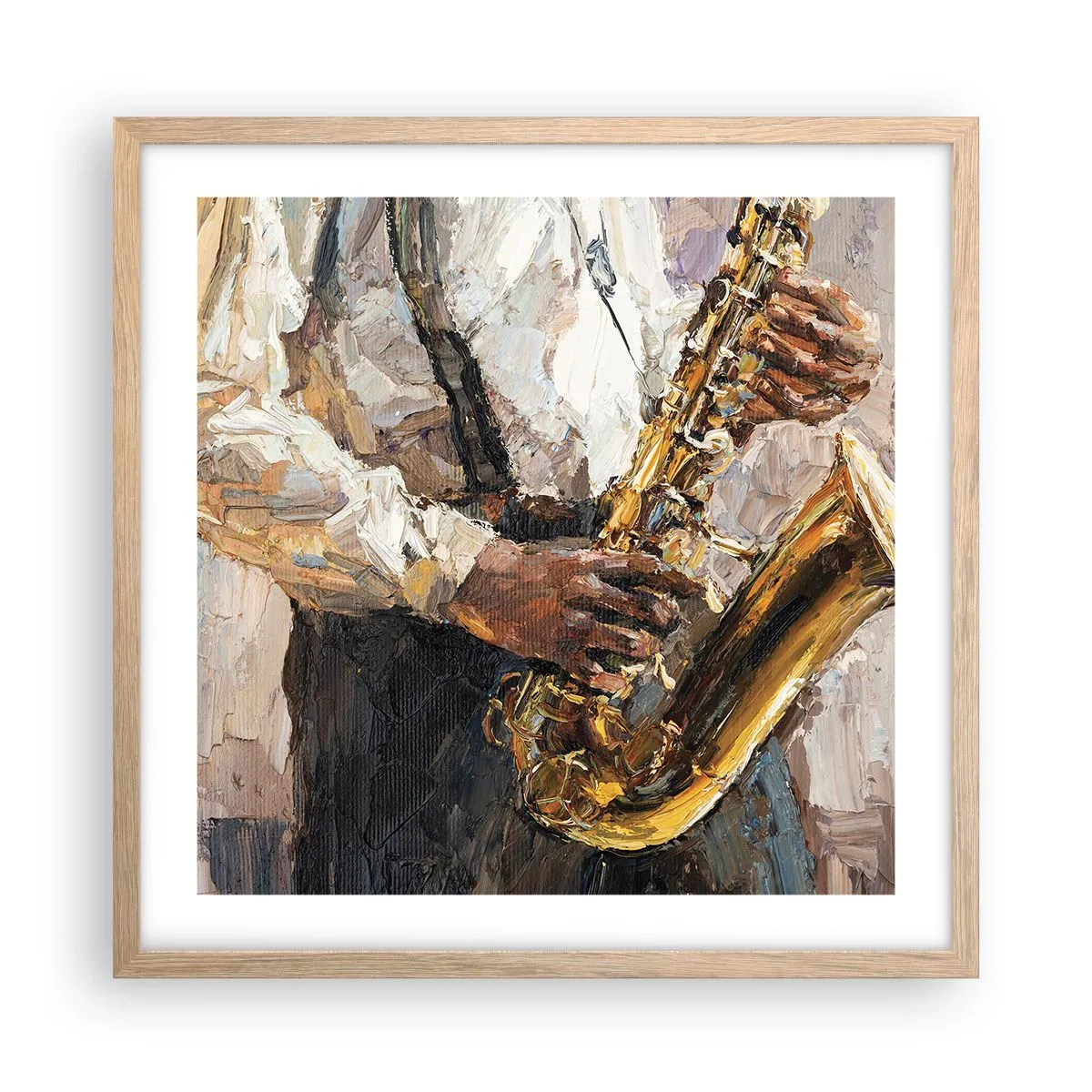 Affisch i ram av ljusek - Dags för solo - 50x50 cm