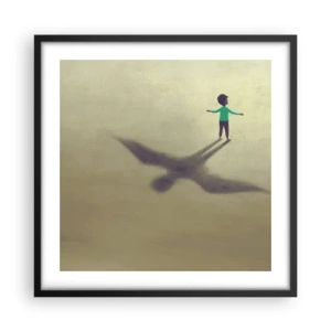 Affisch i svart ram - Framtidens hjälte - 50x50 cm