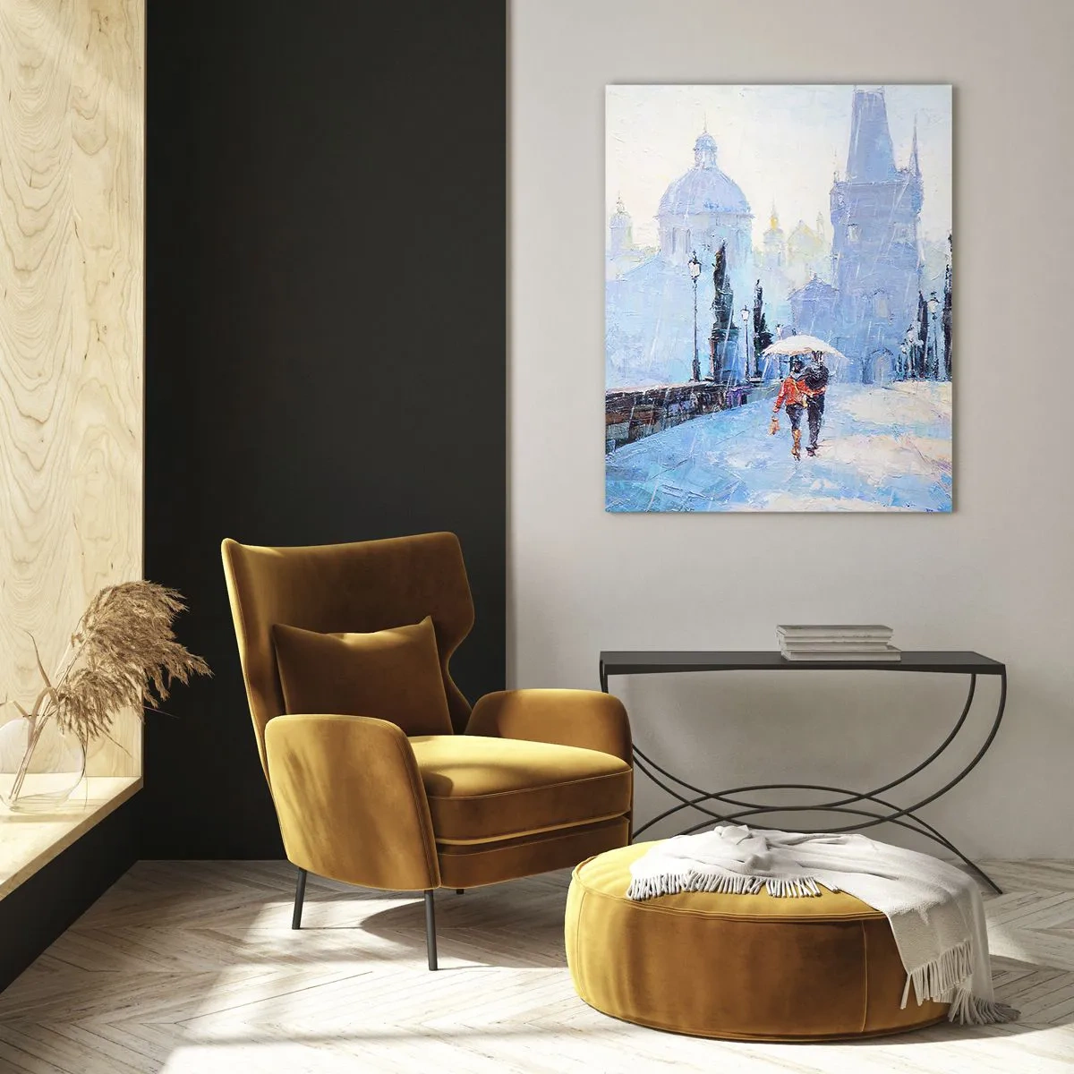 Glastavla - Bild på glas - Förtrollade av regnet - 50x70 cm