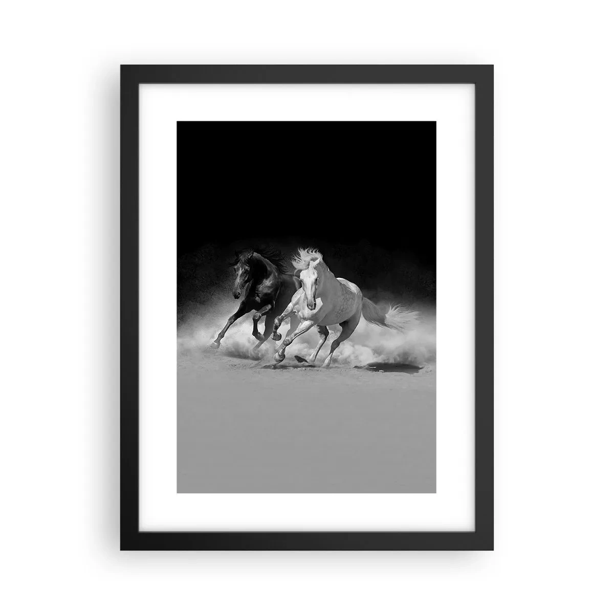 Affisch i svart ram - Frihetens galopp - 30x40 cm